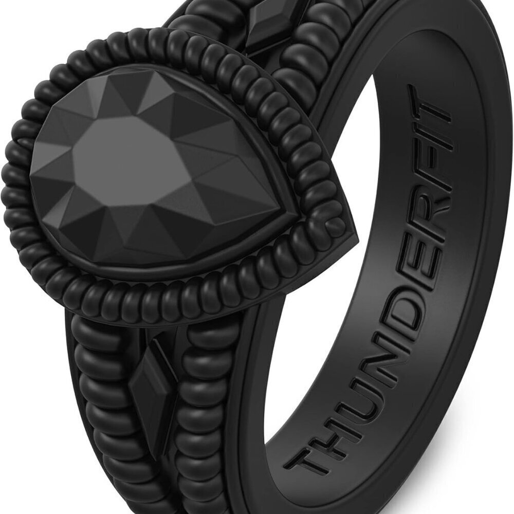 Silicone Wedding Rings for Women Size 8 Hypoallergenic Flexible Jewelry
